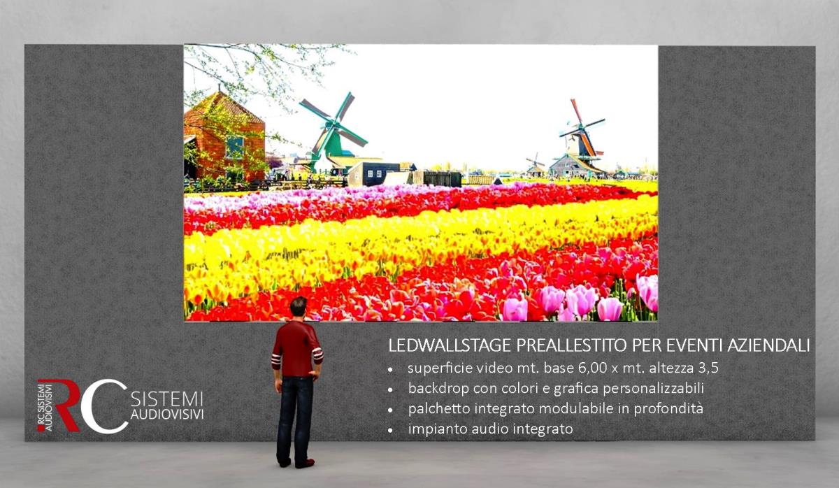 RENDERING LEDWALL PRE ALLESTITO 6MT